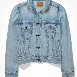 AE cropped puffsleeve denim jacket